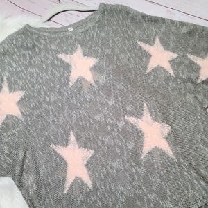 WISHLIST SWEATER WITH STAR PRINT GREY SIZE S/M